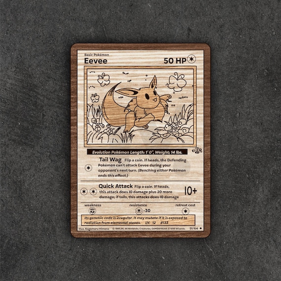 Eevee Pokemon Card Vector, Laser Cut Files (SVG PDF) - Etsy