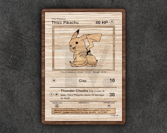 Thicc Pikachu Laser Cut File: SVG & PDF