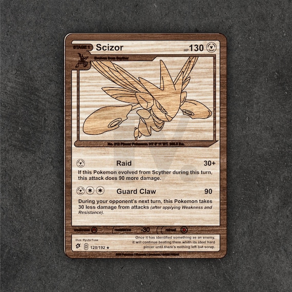 scizor pokemon card Laser Cut Vector (SVG, PDF) RarityRare Hit Points140 HP Metal Punishing Scissors (10+) This attack does 50 more damage for each of your opponents Pokémon in play that has an Ability. Scizor | Lost Thunder |