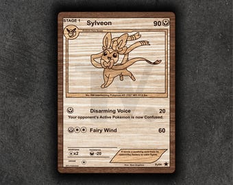 Sylveon Laser Cut File: PDF & SVG for Multilayer Cards