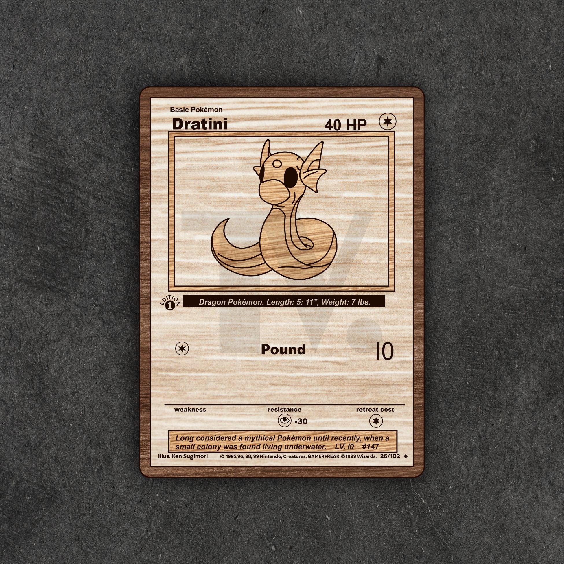 1999 dratini pokemon card Dratini Shadowless 26/102 Base Set Pokémon Cards – CollexyLux –  CollexyLux.dk main image 0