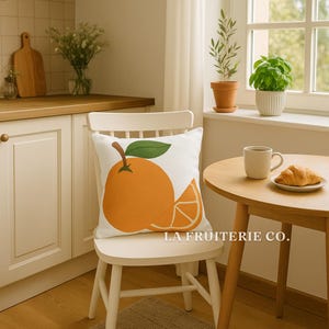 Orange & Lemon Fruit Design Outdoor/Indoor Pillow - Lemon and Orange Citrus Design for Summer Decor- Fruit-Themed Home decor