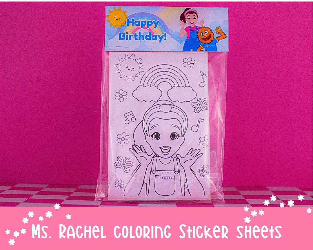 Ms. Rachel Coloring Sheets: Personalized Party Favor With Crayons - Etsy UK