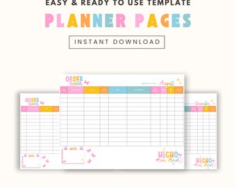 Order Tracker Printable | Small Business Planner Insert | Editable Canva Template | Digital Order Log Sheet