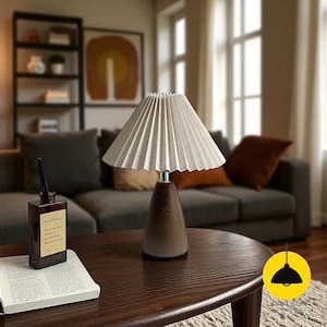 Pleated Bedside Table Lamp: Retro Nordic Style, Soft Warm Glow
