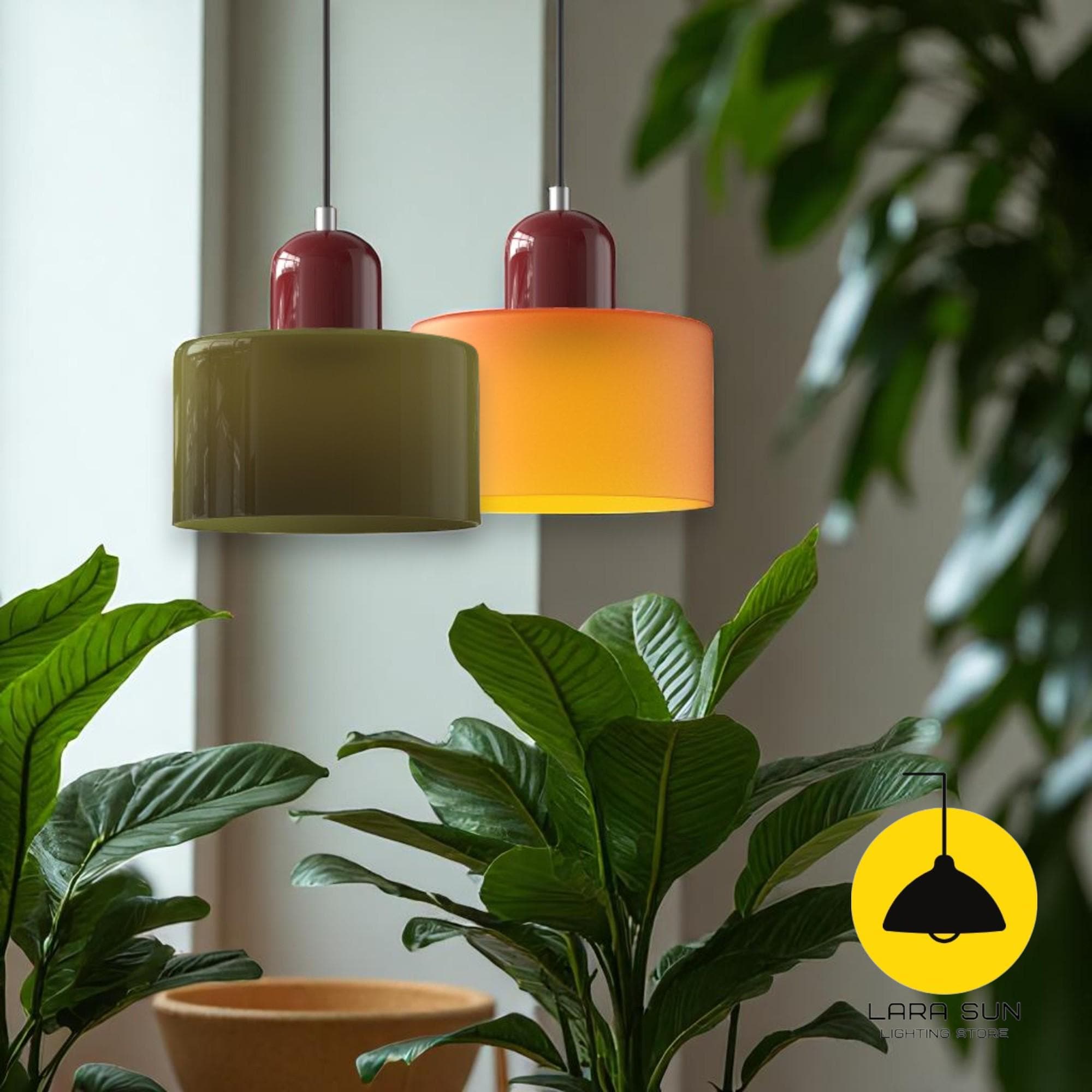 Modern Pendant Light | Minimalist Hanging Lamp | Kitchen Island Lighting | Scandinavian Ceiling Light Fixture