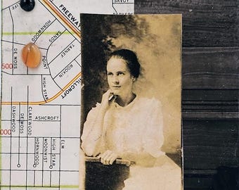 Clara Flynn with Map