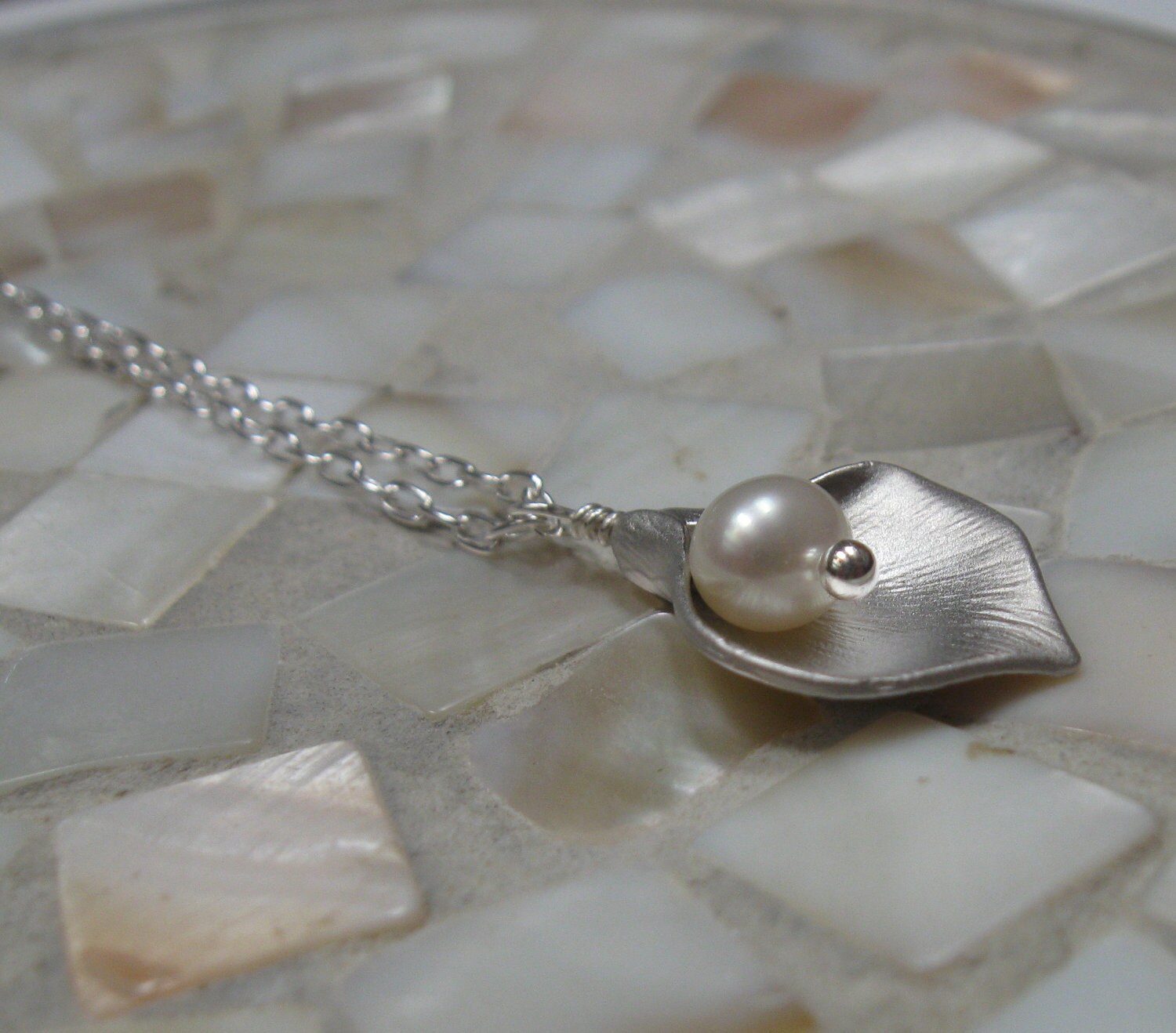 Silver Calla Sterling Silver Calla Lily Necklace - Etsy