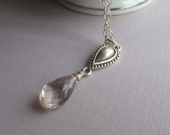 Ametrine necklace, silver, gemstone, semi precious, wedding, bridal, bridesmaid gift