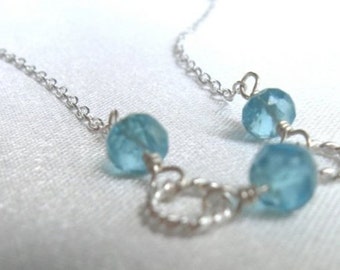 Sterling silver apatite necklace