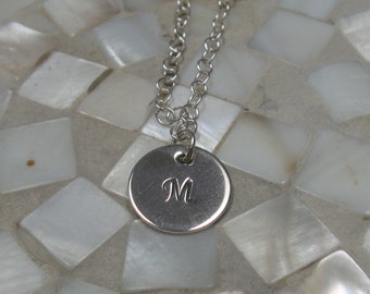 Personalized silver initial bracelet