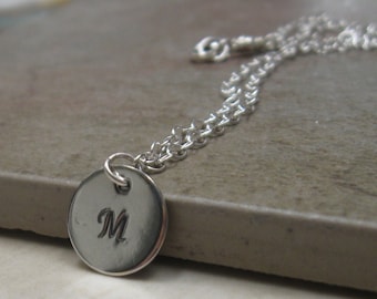 Silver initial anklet