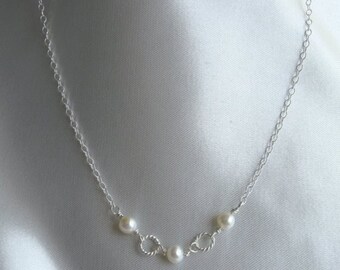 Sterling pearl necklace