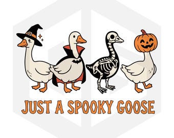Un ganso espeluznante SVG, ganso de Halloween, ganso gracioso, temporada espeluznante, camiseta de Halloween, sublimación de ganso, calabaza fantasma, Cricut espeluznante