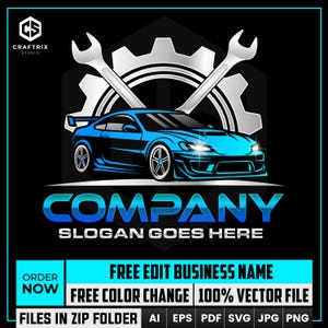 Car Repair Logo Design, Auto Garage & Mechanic Logo, Automobile Logo, Garage Logo, Tuning Company Logo, Auto Detailing Logo, Automotive Logo