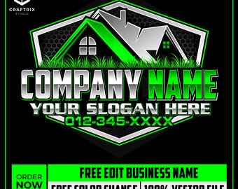 Lawn Care Logo, Home Landscaping Logo, Lawn Mowing Logo, Gardening Logo, Lawn Maintenance Logo, Zero Turn Mower Logo, Grass Cutting Logo