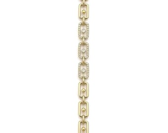 Messka Style Zircon Bracelet – Gold Plated Stainless Steel