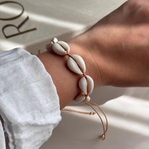 Natural Cowrie Shell Adjustable Handmade Beachy Summer Jewelry