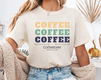 Coffee Shirt, Barista Shirt, Retro Shirt, Kaffee Club, Kaffeebohne, Geschenk für Kaffeeliebhaber, Morgenmuffel, Kaffee Liebhaber, Arabica
