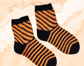 Feeling Fierce Socks Pattern  PDF - Sock Knitting Pattern
