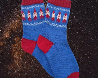 Blast Off Socks Pattern PDF - Sock Knitting Pattern