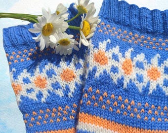 Bloomin Daisy Chain Socks Pattern PDF - Sock Knitting Pattern