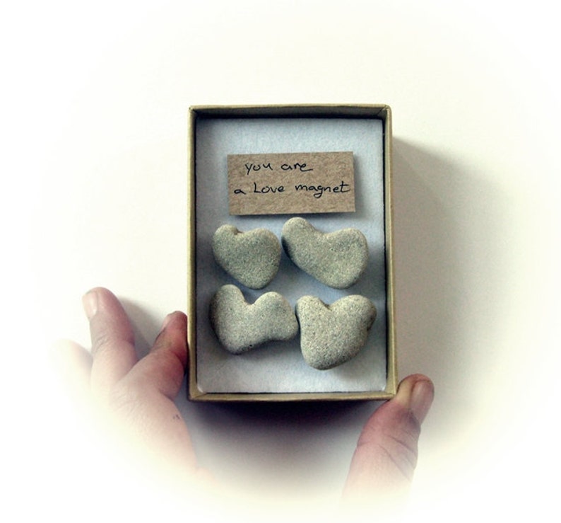 Unique Fridge Heart Rocks Beach Finds Idea Etsy