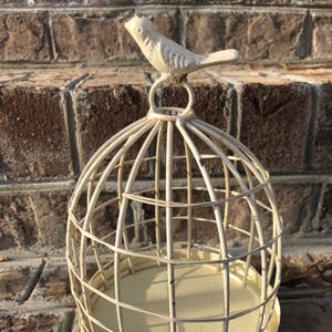 Birdcage, Birdcage Decor, Wedding Decor, Antique White Birdcage, Nursery Decor, Metal Birdcage