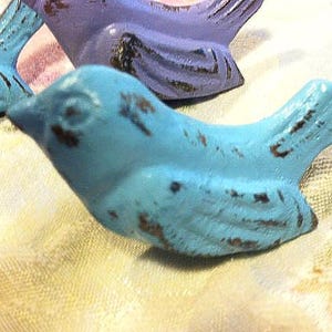 Distressed Cast Iron Bird Knobs - Set of 2 Drawer Pulls