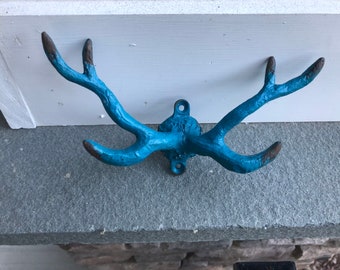 Antler/Wildflower Antler/Jewlrey Holder/ Shabby Chic Decor/ Home and Garden Decor/Antler Decor/ Bedroom Decor