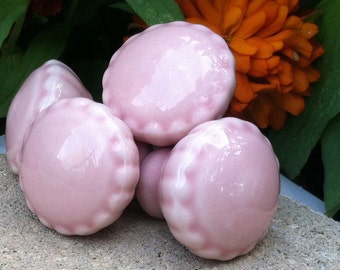 Pink Knobs/ Knobs Pink Fixtures/ Drawer Pulls/ Drawer Knobs/ Pale Pink Shabby Chic Knobs/ Home Decor/ Nursery Decor/ Child Decor