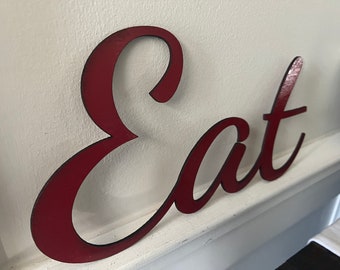 EAT Sign, Kitchen Decor, Eat Decor, Laser Cut Sign, One Sign ONLY