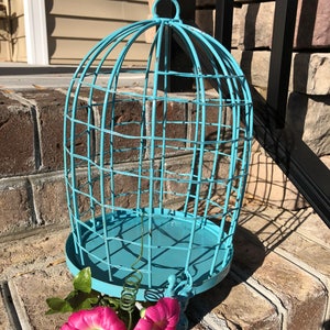 Birdcage, Birdcage Decor, Wedding Decor, Antique White Birdcage, Nursery Decor, Metal Birdcage