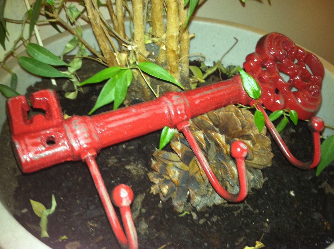 Key Holder Shabby Chic Key Holder Wall Hanger Hook Etsy