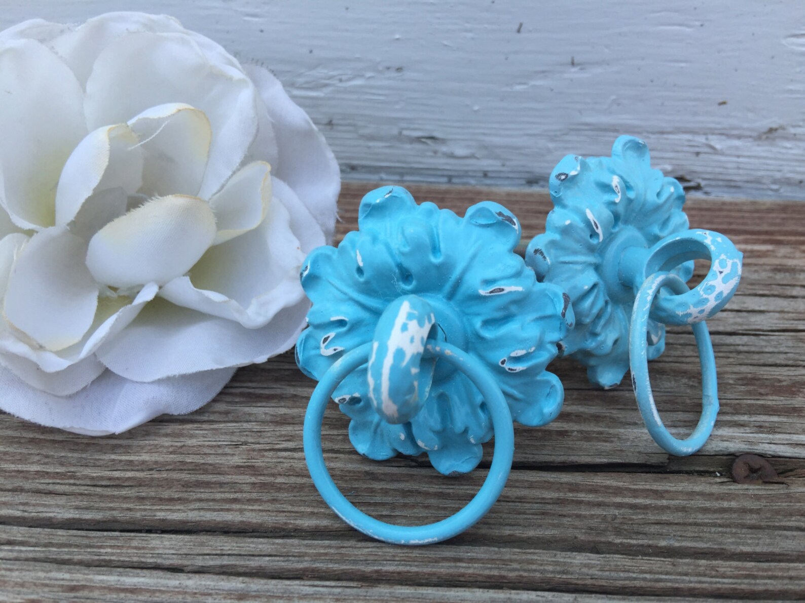 Drawer Pulls Drawer Knobs Set of 2 Drawer Pulls Blue Drawer Etsy