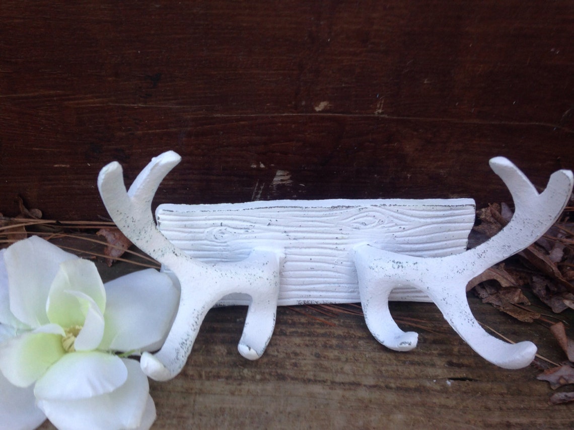 Antler Antler Wall Decor Shabby Chic Antlers Hardware Etsy