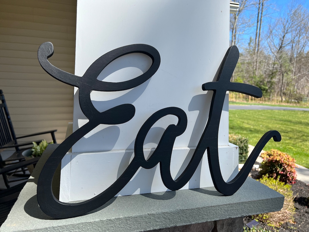 EAT Sign, Eat Decor, Kitchen Decor, Wall Decor, Wood Eat Sign, Home Decor Etsy
