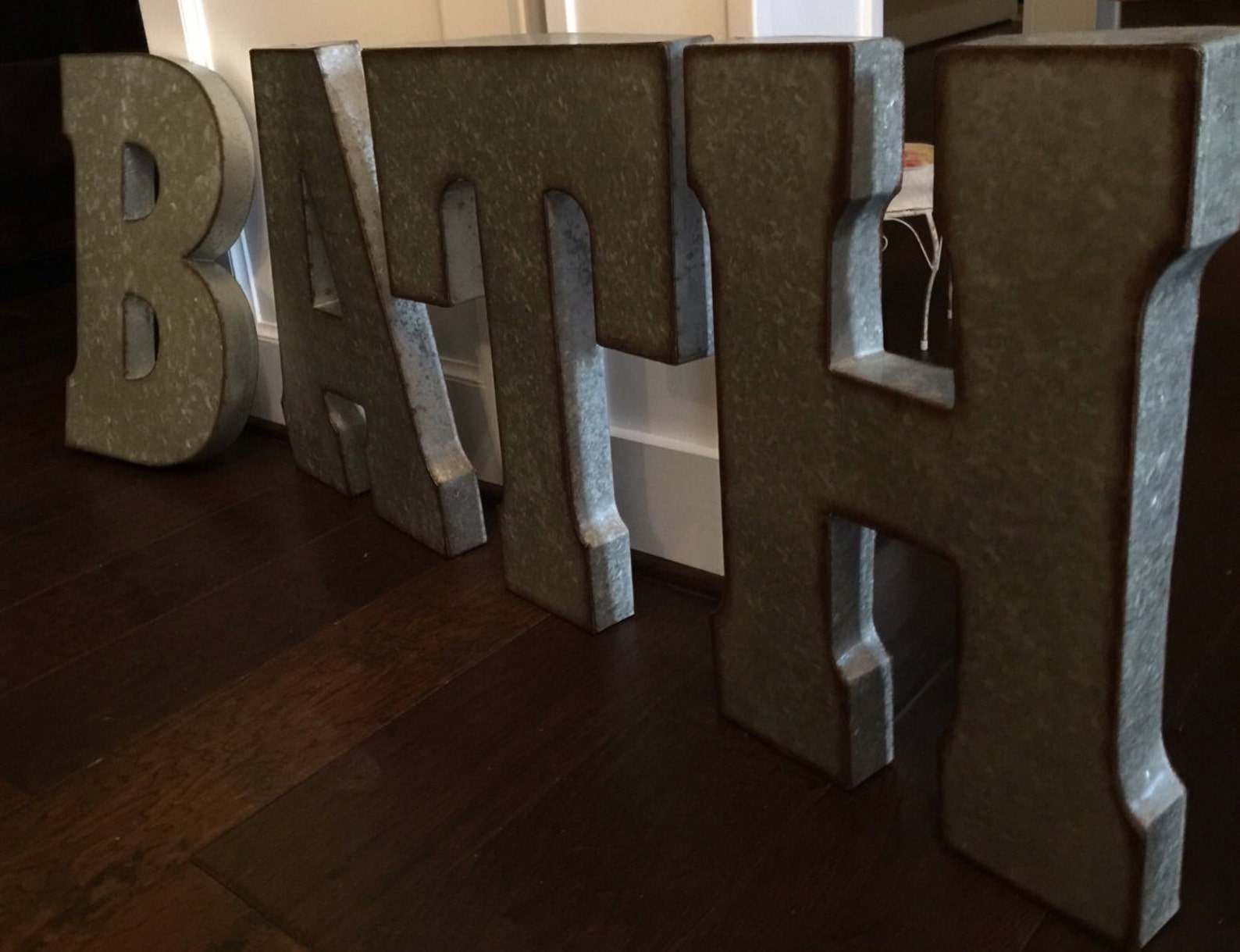 Metal Letters Wall Decor Wall Metal Letter Galvanized Etsy