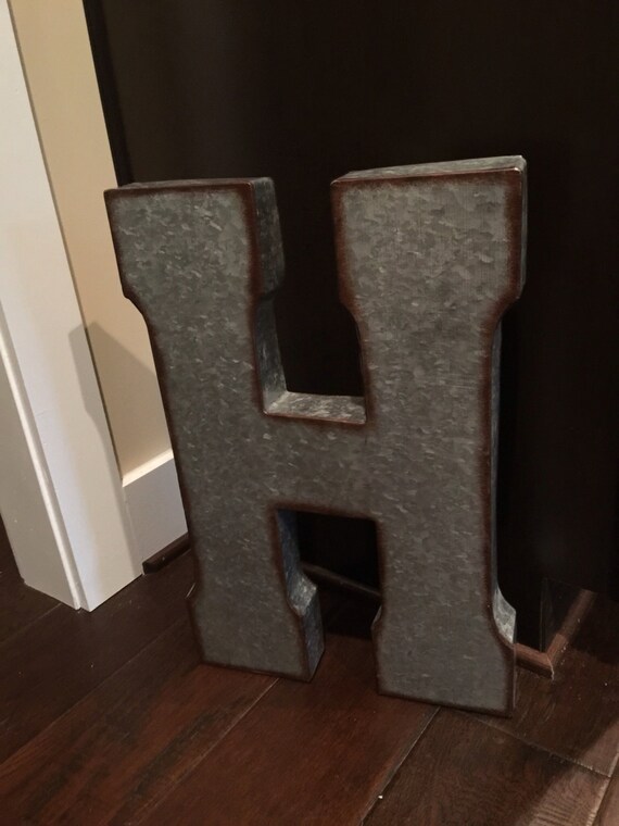 Metal Letters Wall Decor Wall Metal Letter Galvanized Etsy