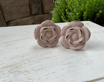 Shabby Chic Drawer Knob / Drawer Pulls / Drawer Knobs / Pink Drawer Pulls / Pink Drawer Knob