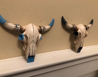 Resin Cow Skull: Western Home Wall Decor (5x4.3")