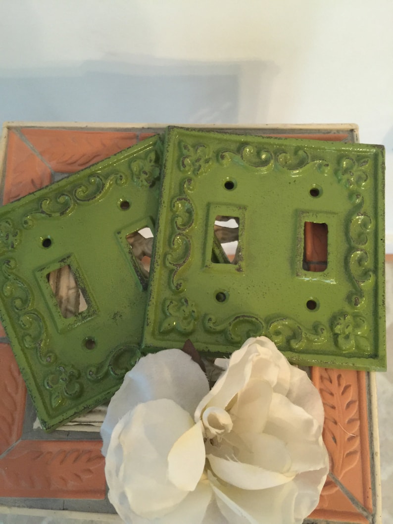 Cast Iron Light Switch Plates Shabby Chic Plates Set of Two Etsy