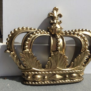 Crown/Gold Wall Decor/ Shabby Chic Decor/ Home and Garden Decor/Gold Crown Decor/ Bedroom Decor