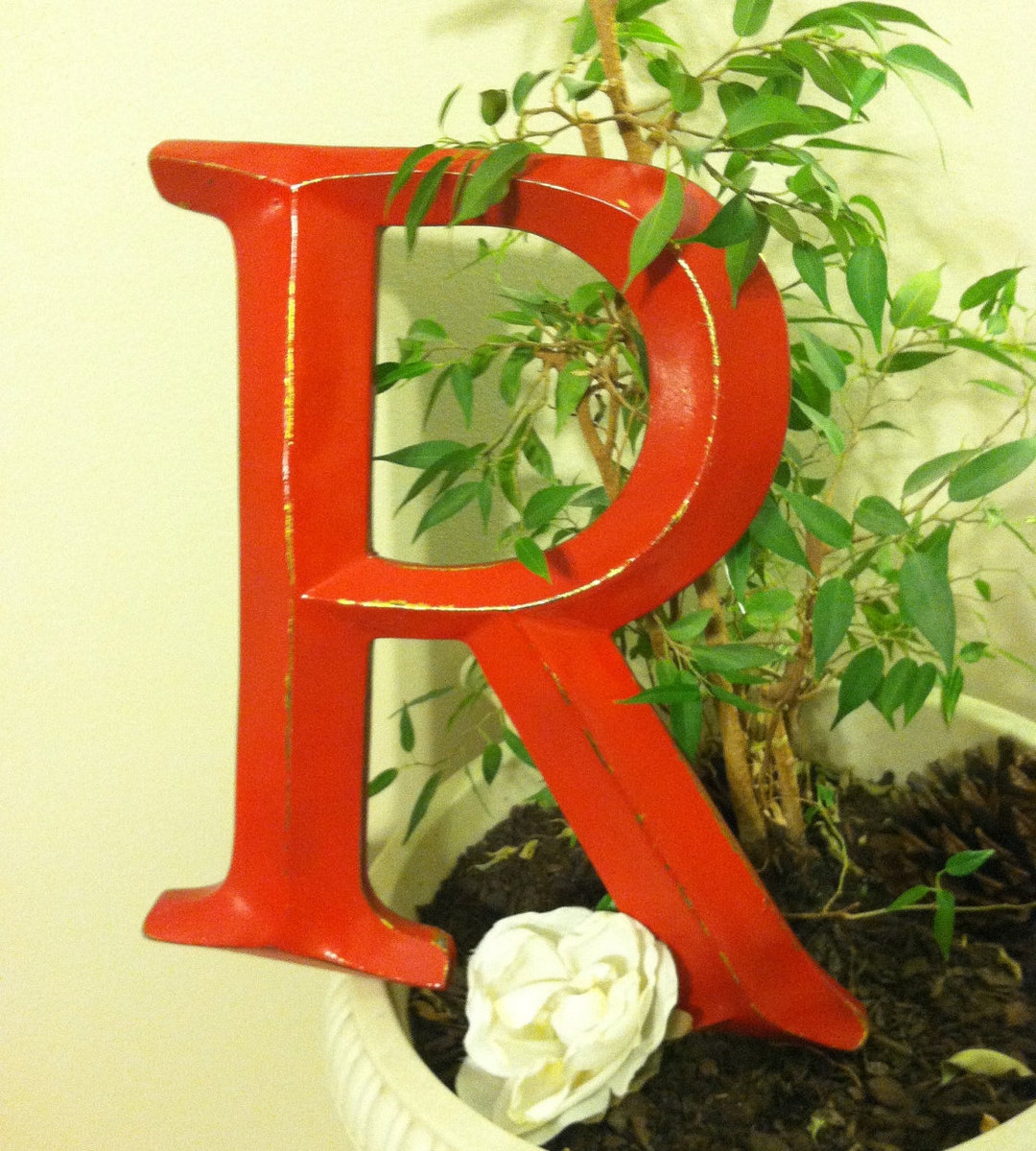 Large Letter, Shabby Chic Wall Decor New Item Pick Your Color and Pick