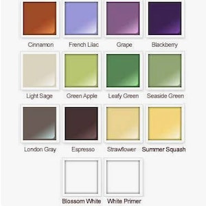 Peut inclure: Un nuancier de peinture avec 14 &eacute;chantillons de couleurs. Les couleurs sont&nbsp;: Cannelle, Lilas fran&ccedil;ais, Raisin, M&ucirc;re, Sauge clair, Pomme verte, Vert feuillu, Vert bord de mer, Gris londonien, Expresso, Fleur de paille, Courge d&rsquo;&eacute;t&eacute;, Blanc fleur, et Blanc primaire.