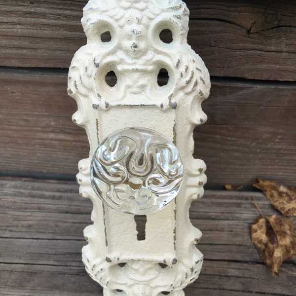 Wall Hook/ Wall Hanger/ Shabby Chic Off White Hook/ Door Knob Hook/ Curtain Tiebacks/ Home and Garden Decor