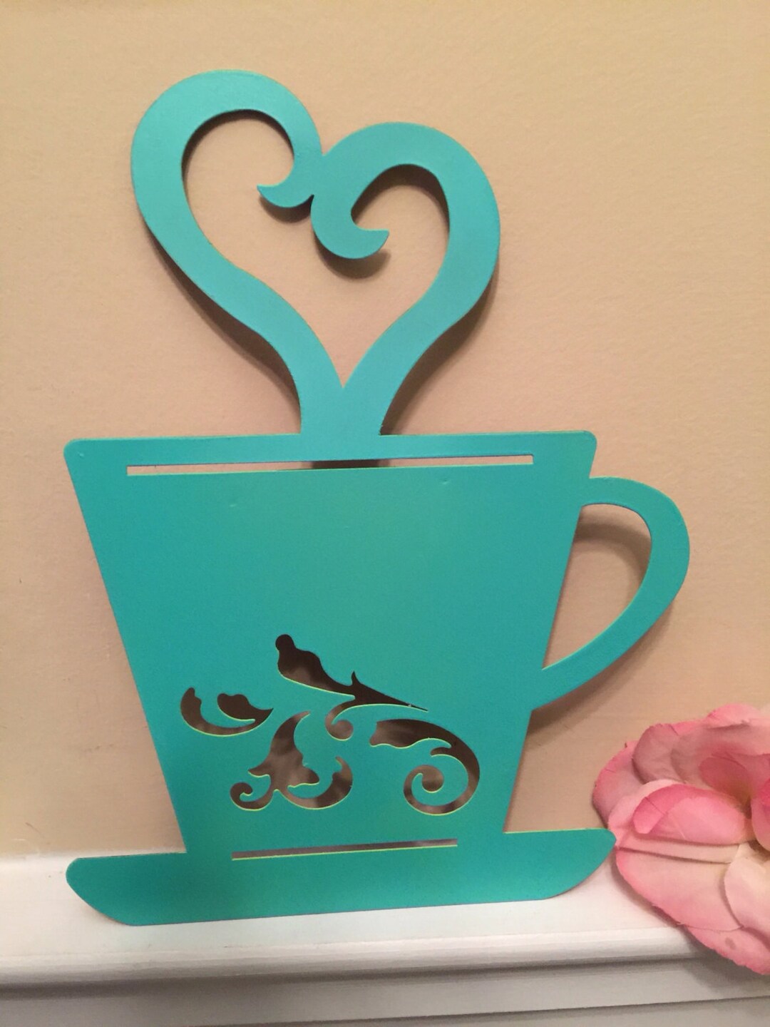 Coffee Cup/ Metal Coffee Cup/ Coffee Cup Decor/ Kitchen Decor/wall