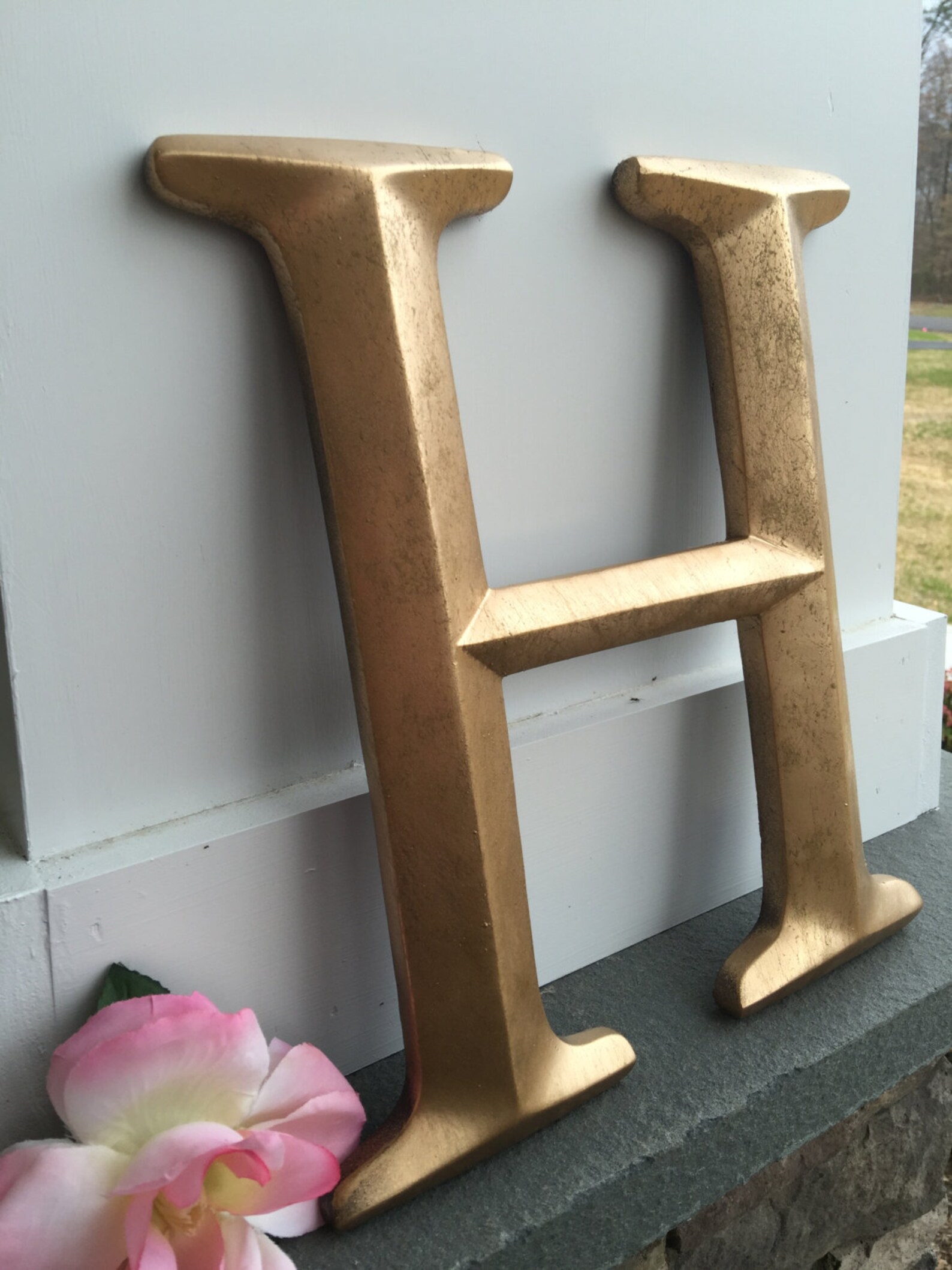 Large Letter/ Wall Decor/ Wedding Decor/ Wedding Prop/ Shabby Etsy