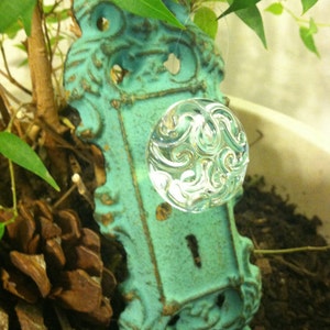 Wall Hook / Wall Hanger / Shabby Chic Mint Green Antiqued Hook/ Home and Garden Decor image 1