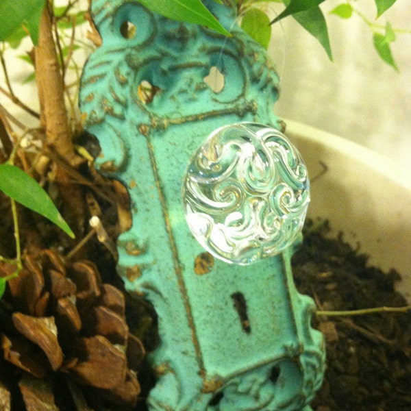Wall Hook / Wall Hanger / Shabby Chic  Mint Green Antiqued Hook/ Home and Garden Decor